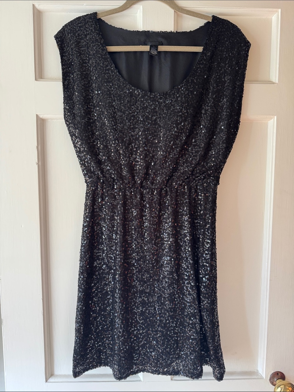 J. Crew Black Sequin Mini Dress